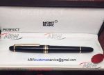 Perfect Replica Montblanc Meisterstuck Classique Black & Gold Fountain Pen Medium Size